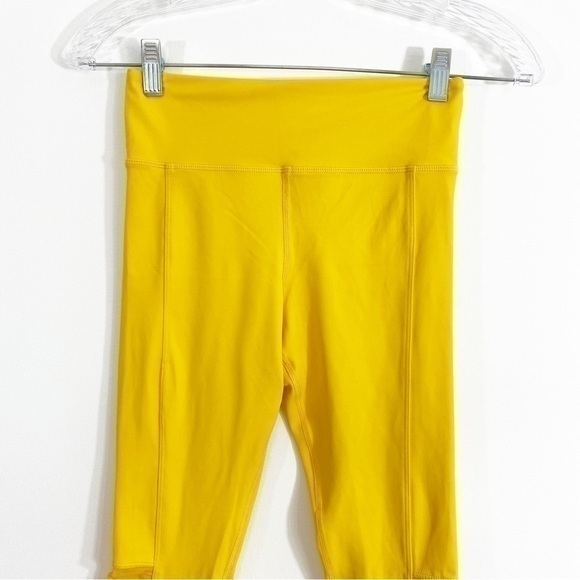 Zyia Daffodil Mesh Light N Tight Yellow Ruched Leggings Pants 2 - Picture 9 of 11